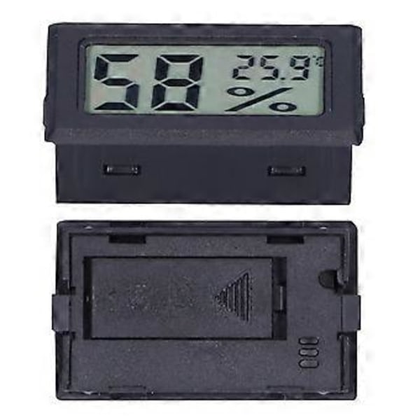 Digitalt Display Temperaturmåler ABS Miljø Indendørs Termometer til Smart Home FY11001Sort