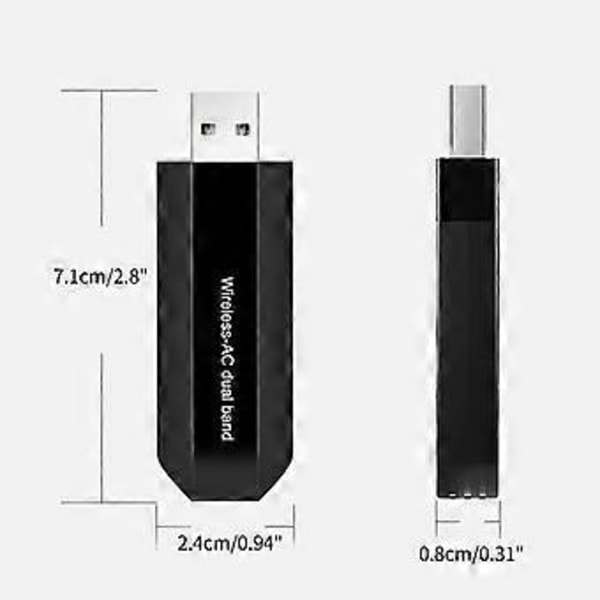 AC600M USB Wifi Adapter Bluetooth-kompatibel WiFi Modtager Mini USB Dongle Trådløs Wlan Adapter 2.4/5G - Til Dual-System