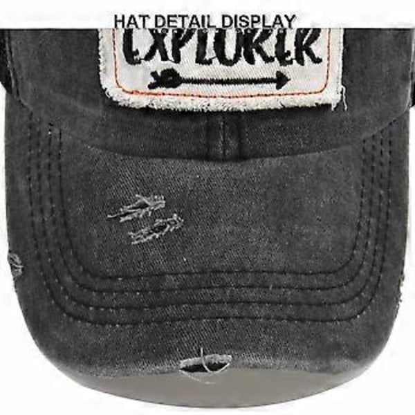 Gammal broderad baseballkeps EXPLORER broderad keps mesh keps med skärm böjd brätte solskydd meshkeps