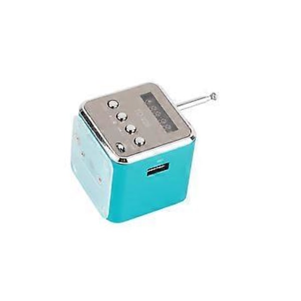 Mini Bluetooth-kaiutin Kirkas Ääni 4 Painikkeen Muotoilu Näyttö FM-Radio Langaton Kannettava Bluetooth-kaiutin Sininen Bluetooth-versio