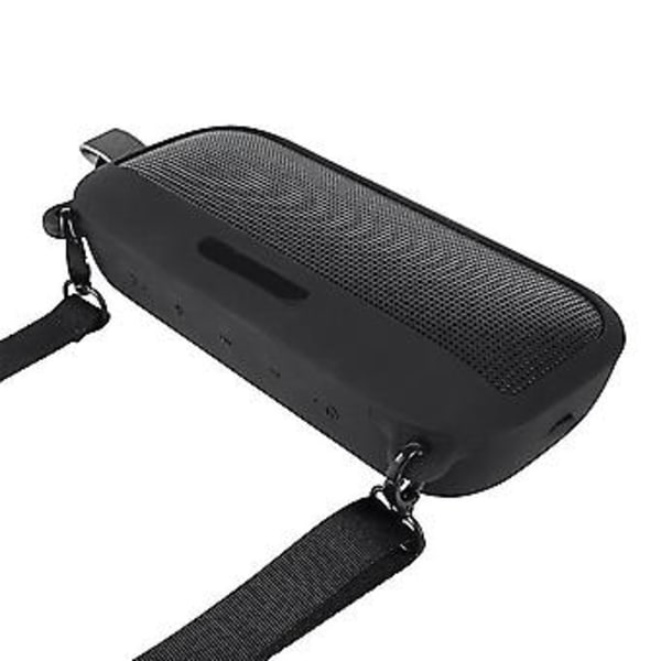 Blødt silikone etui til Soundlink Flex Bluetooth bærbar højttaler med skulderrem og karabin