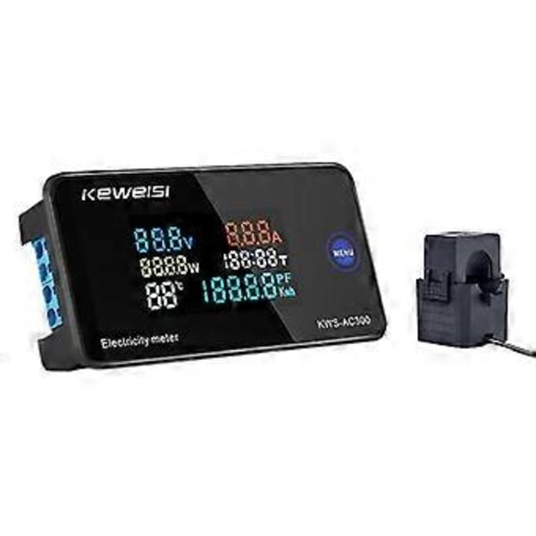 Keweisi, KWS-AC300 Digital Voltmeter AC 50-300V Spänning 45-65Hz Mätare LED Wattmeter 0-100A Detektor