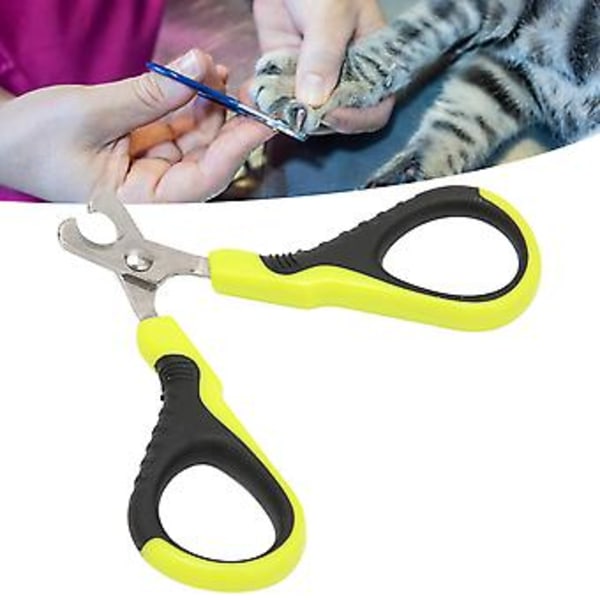 Klotång för husdjur, rostfritt stål, ergonomisk strömlinjeformad design, halvmåneformad klippare för husdjursklor, hundar och katter