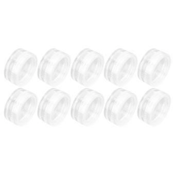 10 ST Nagelkonst Tip Behållare Bärbar Transparent Rund PP Kosmetiska Behållare för Ögonskugga Smycken Pärlor Falska Nagelspetsar
