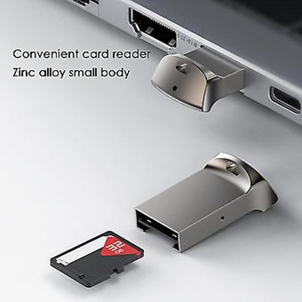 Mini TF Kortlæser USB Computer Kortlæser TF Kort Hukommelseskortlæser Adapter Med LED Indikator Til Computer Bil Audio