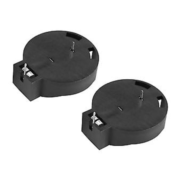 2 stk. CR2450 Knapcelle Batteri Sokkel Holder Kabinet 2 Ben Sort