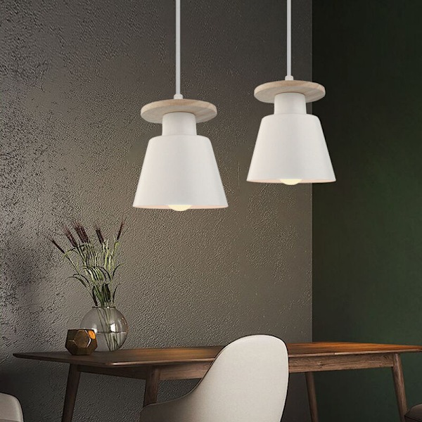 2 kpl riippuvalaisin Creative Chandelier Shade Modern Simple Hanging Ceiling Lamp White