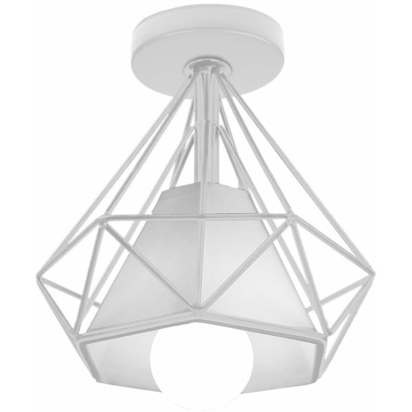 Modern taklampa Semi-spol taklampa Creative Diamond Pendel Lampskärm 20CM E27