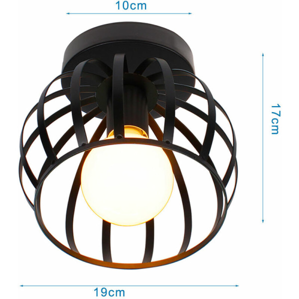 Moderne innendørs taklampe i metallbur, hengende lampe, takmontert pendellampe