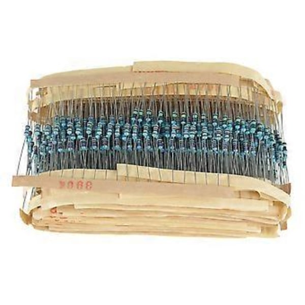 1460st 1/4W Metallfilm Resistor Set Sortimentslåda 1ohm-1Mohm 73 Värden 1% Tolerans