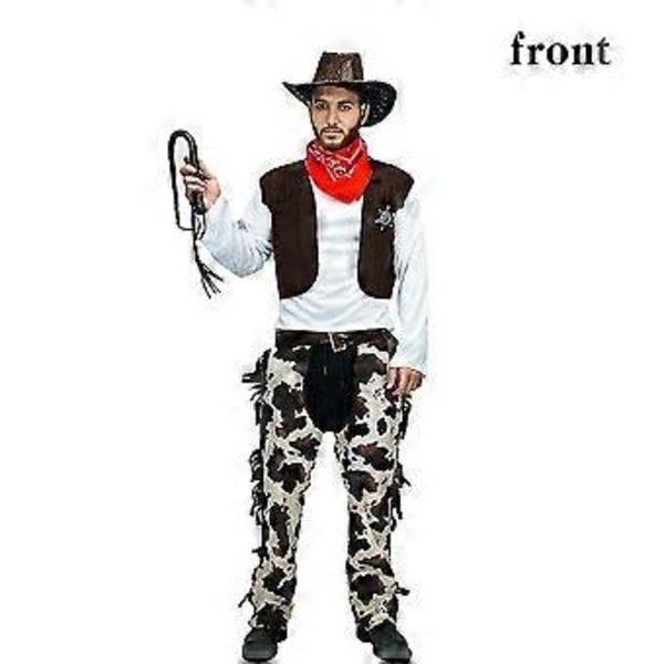 Cowboys Cosplay Kostyme for Menn Temafest Rollespill Kostyme Rekvisitter Sceneopptreden Klær