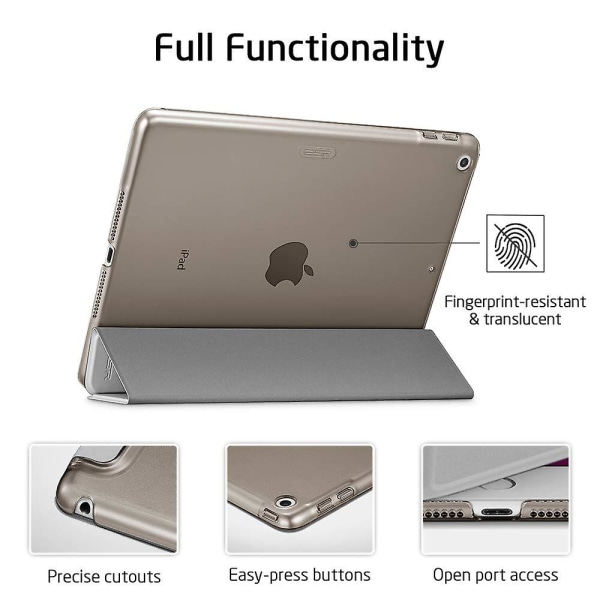Smart Case för iPad 7:e generation - Genomskinligt bakskydd med automatisk viloläge/väckning