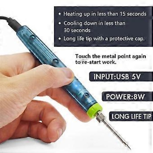 USB Elektrisk Lödkolv 5V Lågspännings Elektrisk Lödkolv Set Lödningsverktyg