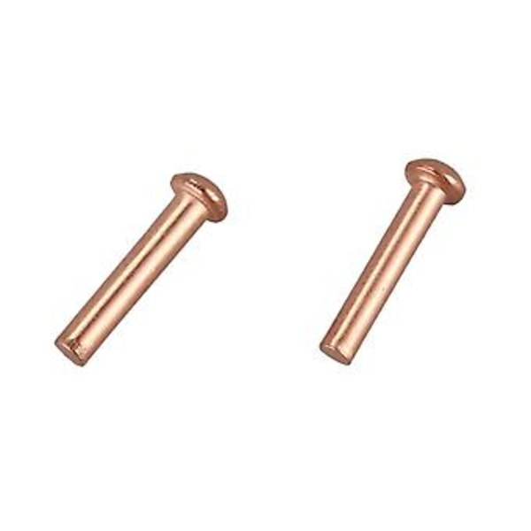100 stk. 5/64 tommer X 25/64 tommer Kobber Massive Nitter med Rundt Hoved Fastgørelseselementer