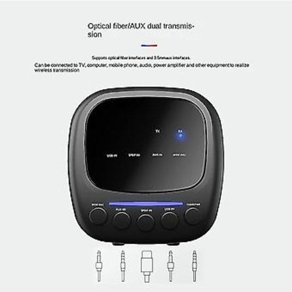 Spdif Tann 5.2 O 3.5mm Aux Optisk Trådløs Mottaker Sender Adapter For TV Bil