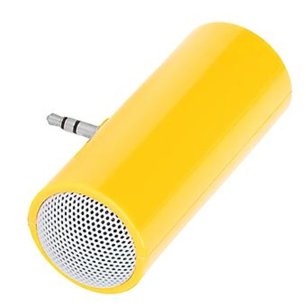 3,5 mm Jack Stereo Mini Högtalare Portabel Trådlös Plug-in Högtalare för Mobiltelefoner och Surfplattor Gul