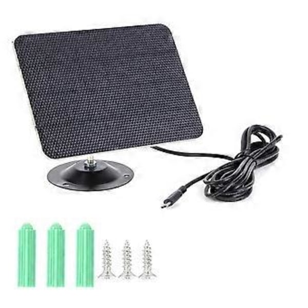 10W 5V USB Solpanel Oplader Kit IPX6 Vandtæt 360 Justerbart Beslag til Sikkerhedskamera Dome Mini Kamera