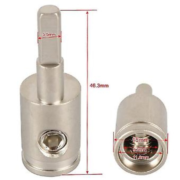 4 kpl Auton audio terminaalit Auton sisätilan audio vahvistimen johdinliittimet Johdon sisääntulon pienennin 4 T