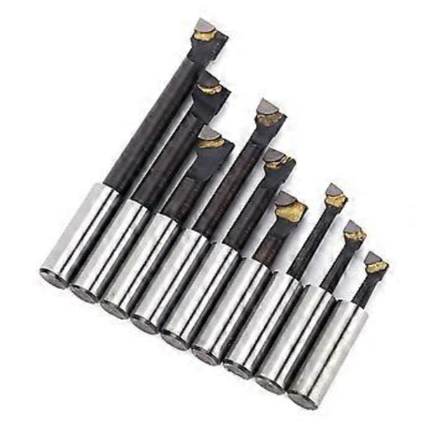 9 st F1 Typ Borrstål 3/8 Tum CNC Fräsverktyg Kit Set Svarvdelar Höghastighetsstål
