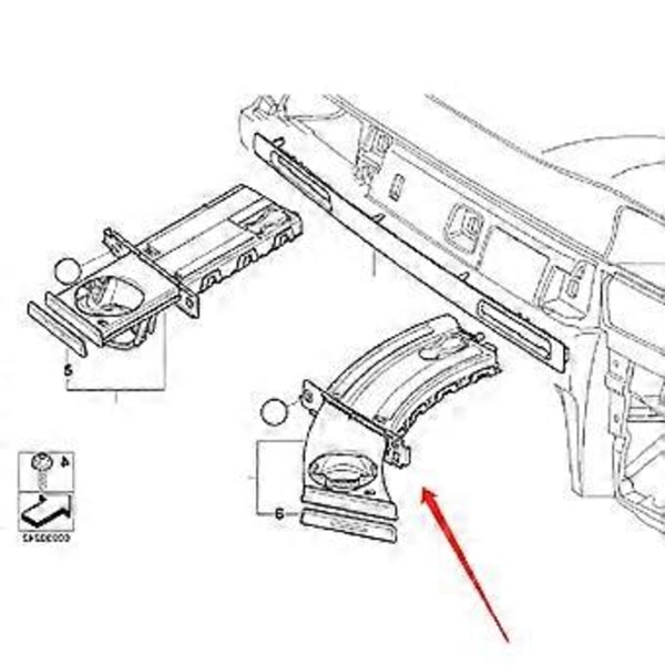 RHD Bil Kopholder Udtrækkelig Trim 51459173468 til E90 E91 E92 E93 2005-2012 Instrumentbræt Drikkeholder Højre Chauffør