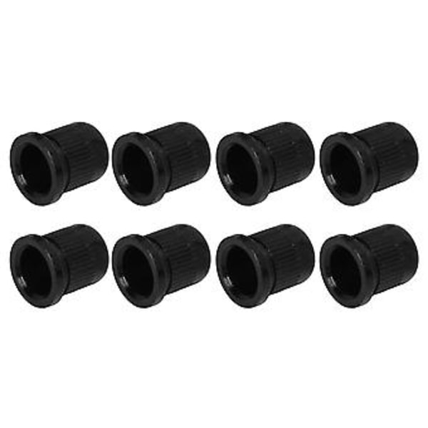 8 stk. Gitarstrenghylse Legering Kompakt Bass Gjennom Kroppspenne for Utskifting Svart