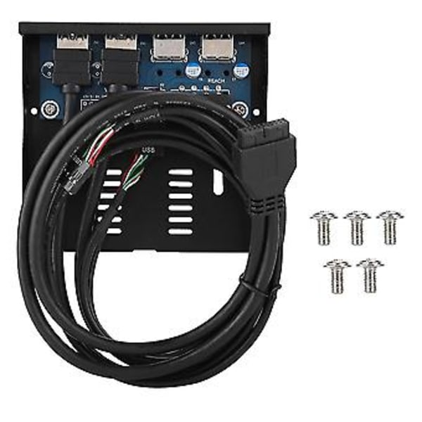 3,5-tuumainen 19-nastainen T9-nasta Nopea USB3.0+USB2.0 4-porttinen levykeaseman etupaneeli