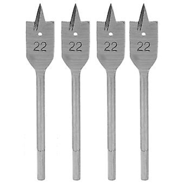 4 st Platt Träborr Set Högkolstål Spade Borrning Träbearbetningsverktyg 22mm