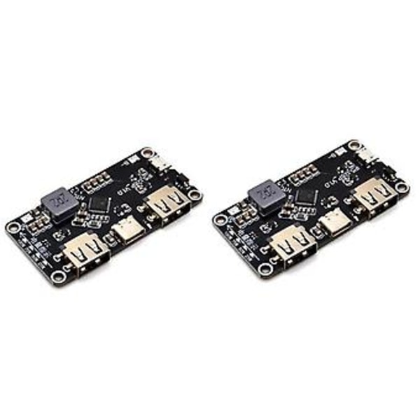2 st P5328p Boost Laddningsmodul Dubbel Usb Snabbladdare Skatt Tpye-c 3.7v Till 5v 9v 12v Steg Upp