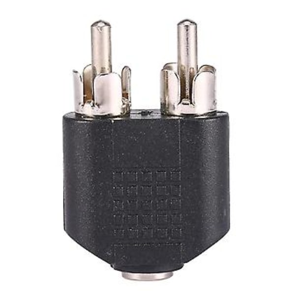 3,5 mm Stereo Jack Hunn til Dobbel 2 RCA Phono Hann F/M Splitter Adapter Konverter