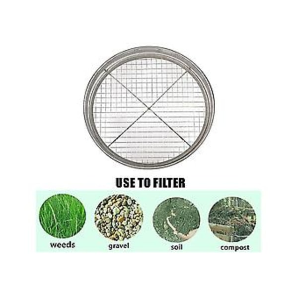 En Potting Mesh Siktpanna - Mindre Stålblandning S 4 Siktningsfilter (1/8 tum, 1