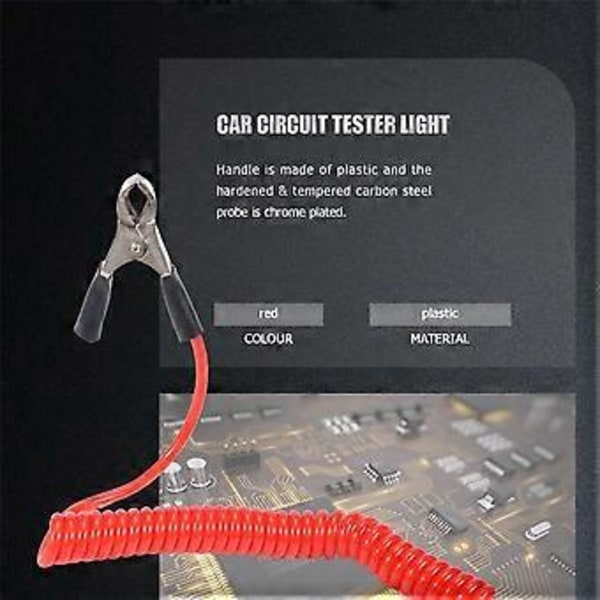 Testlampa 2 ST, 6V-24V DC Bilkrets Testlampa och Digital LCD Bil Elektrisk Testare Auto Spänningskontinuitetstest