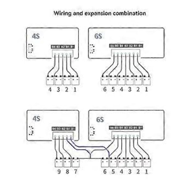 Equalizerkort 6S Modul Li-FePO4 Li-Ti2O4 Equalizer 6A Hög Ström Li-Ion Batteri Aktiv Modul 6S6A