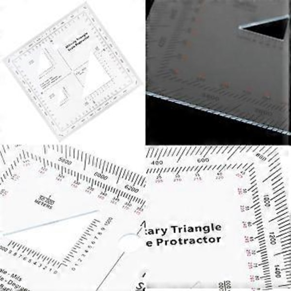 Koordinatskala Praktisk Transparent Topografisk Kartskala Navigationsvinkelmätare