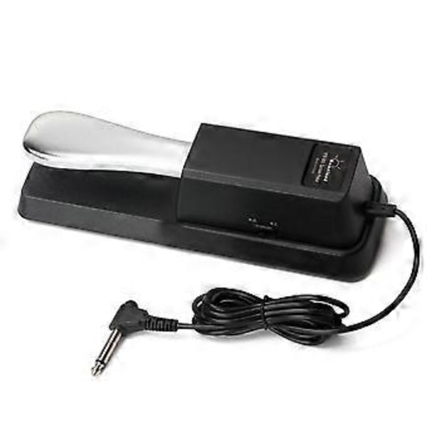 Højkvalitets klaver keyboard sustain pedal med skridsikker gummibund til MIDI keyboard, med 1/4 tomme input stik