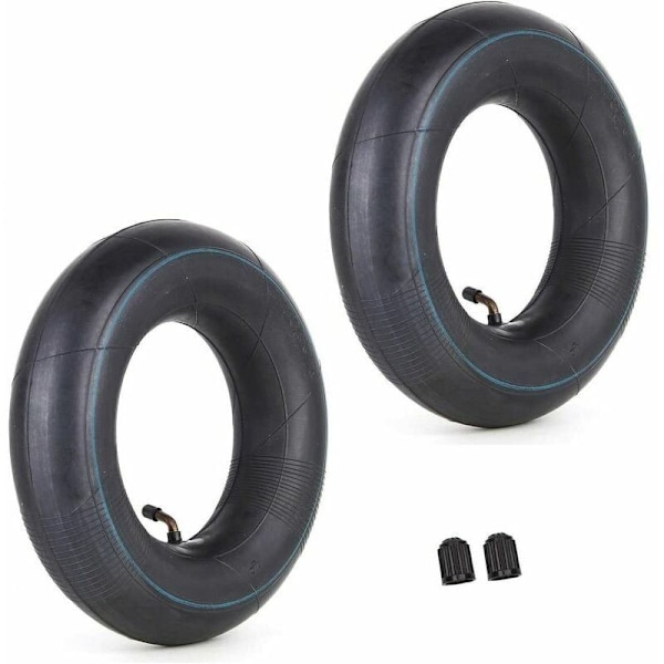 Mower Wheel and Inner Tube - Set of 2 Inner Tube 4.00/3.50-6 350/400-6 3.50-6 4.00-6 4.10-6 with TR87 Bent Valve Stem Replacement for Hand Trucks La