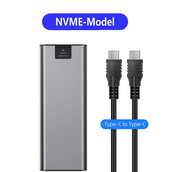 Usb 3.1 Type-c Verktøyfri Harddisk Kabinett For M.2 Pcie Nvme Ssd For W/ Usb C