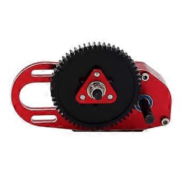 2Low CNC Växellåda Mellanväxellåda med Overdrive Växel för LCG 1/10 RC Crawler Axial SCX10 III 90046 TRX4 Röd