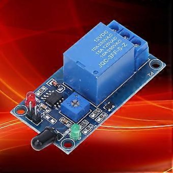 Infraröd Branddetekteringssensor Modul Flamlarm Relämodul 12VDC 760~1100nm