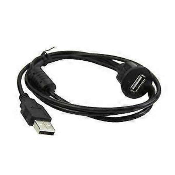1m Sokkelkabel Usb2.0 Bilmontering Hann til Hunn Skjøteledning Dashbordpanel Firkantet Audio L