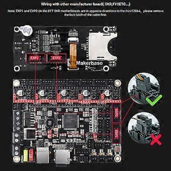 MINI12864 V3.0 Indsæt SD-kort Side LCD til Smart Display Skærm 3D Printer Dele til VORON Mini 12864