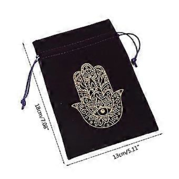Rektangulär Pendel Spådomsduk Tarotkort Pad Runor Altare Flanellväska
