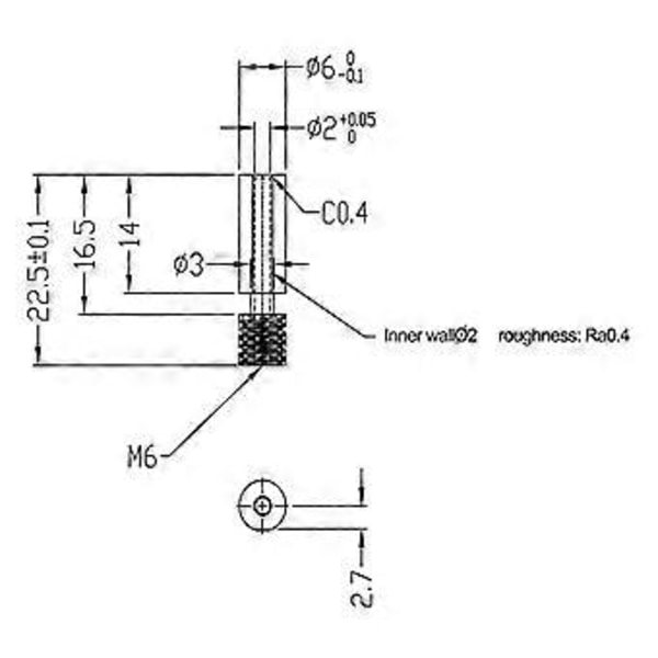 Glat og robust H2 rustfrit stål hotend til 3D-print Varmebryderrør Termisk tønde Føderør Nem installation