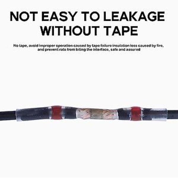 50 stk. S Ledningsstik, Krympe Butt Connector Isolerede Butt