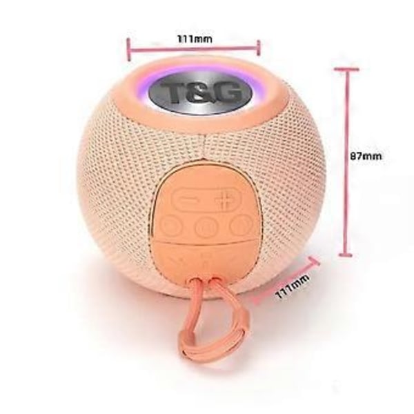 TG337 Bluetooth Högtalare Portabel TWS Trådlös Mini Bas LED Högtalare IPX7 Utomhus Musikspelare Svart