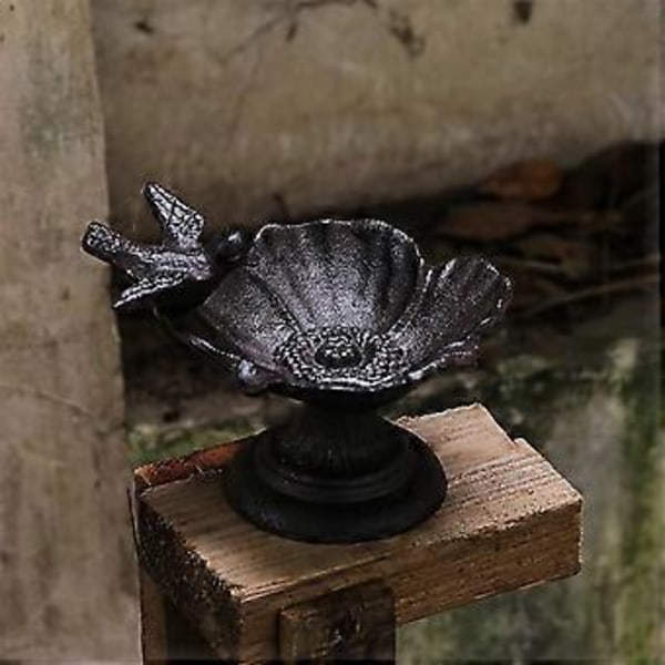 Retro Nostalgisk Gjutjärnshantverk Blomma Fågelmatare Bassäng Ornament Vardagsrum Trädgård Balkongdekorationer