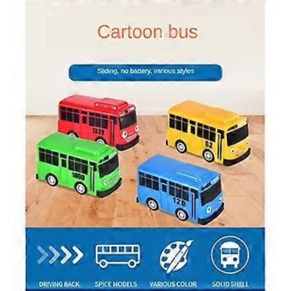 5 kpl Mini Bussileluauto, Malliauto, Mini Vedettävät Lelut Autoja Lahjoja Pojille Ystäville ja Lapsille, Syntymäpäivälahja