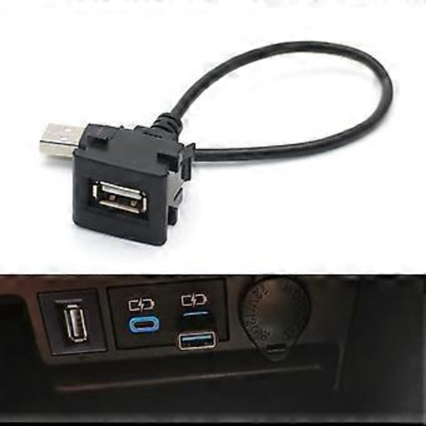 Bil Dashbord Feste USB Port Panel Mann til Kvinne Plast Skjøteledning