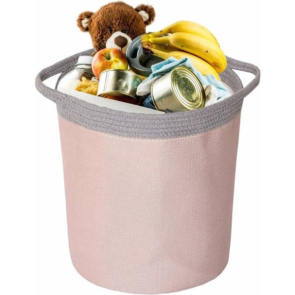 Bærbar oppbevaringspose for babytøyvask, sammenleggbar vaskeromskurv i vanntett stoff, kleslekeorganisator med stor kapasitet, side-Fei Yu