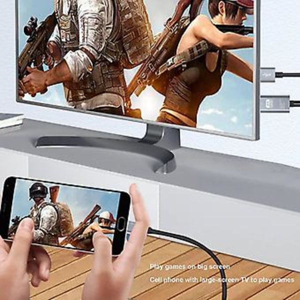 Type C -yhteensopiva kaapelisovitin 30 Hz kaapelisovitin USB-sovitinkaapeli kannettavalle tietokoneelle projektori HD-muunnoksille