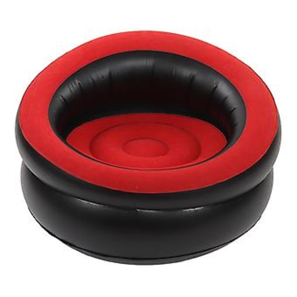 Oppustelig Sofa Flocking Luft Sofa Simpel Oppustelig Stol til Stue Soveværelse Læseværelse Kontor Altan Rejse Rød